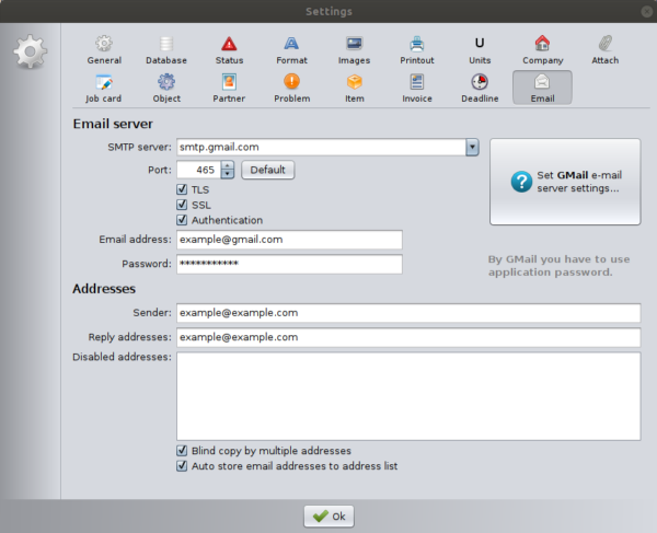 Email Settings – JobcardSystems